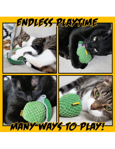 Juguete para Gato TUFCAT Granada con Hierba Gatera 10cm