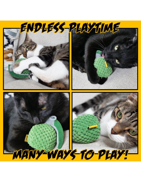 Juguete para Gato TUFCAT Granada con Hierba Gatera 10cm