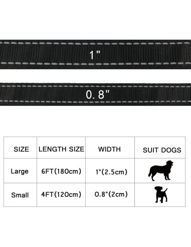 Correa LED Recargable Yacig 1.83m para Perros - 7 Colores