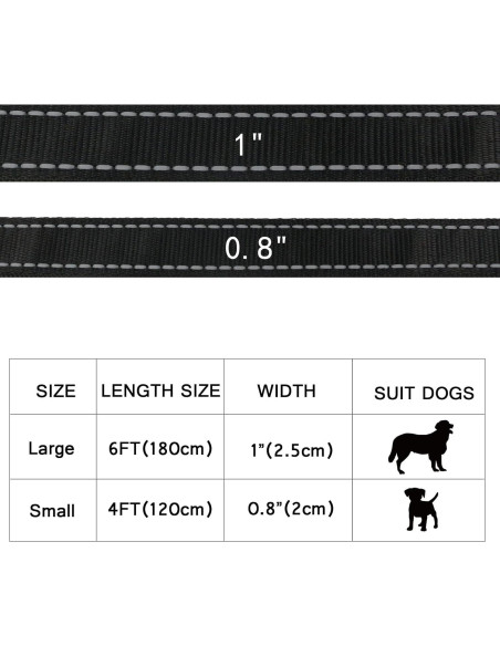 Correa LED Recargable Yacig 1.83m para Perros - 7 Colores