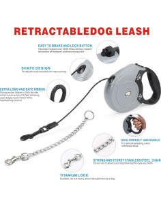 Correa Retráctil Idepet 4.88m para Perros Pequeños y Medianos 2