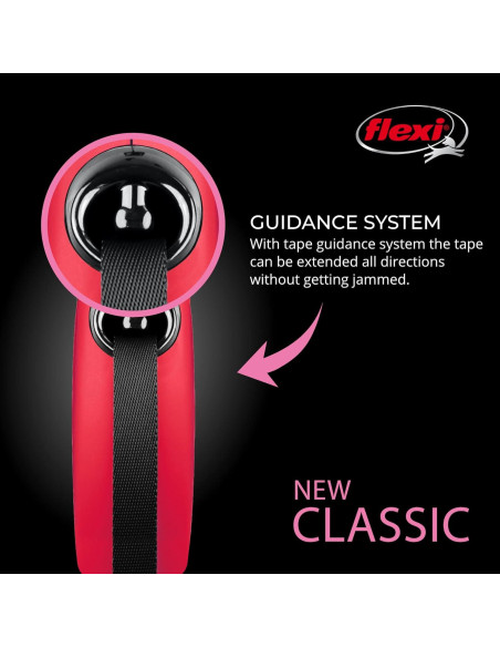 Correa Retráctil Flexi Nueva Clásica Grande 7.92m Roja