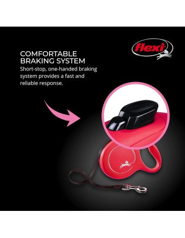 Correa Retráctil Flexi Nueva Clásica Grande 7.92m Roja