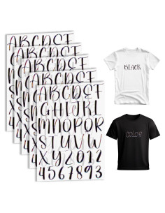 5 Hojas Letras y Números para Planchar Dolmifapro DIY