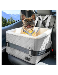 Asiento de Coche Elevador para Perros PETSFIT 49x40x34cm Gris