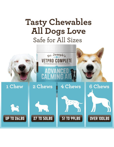 Golosinas Calmantes para Perros VetPro 120 Unidades - Natural