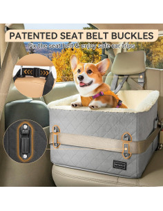 Asiento de Coche Elevador para Perros PETSFIT 49x40x34cm Gris 2