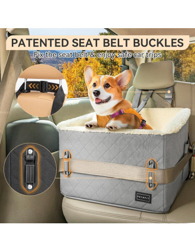 Asiento de Coche Elevador para Perros PETSFIT 49x40x34cm Gris