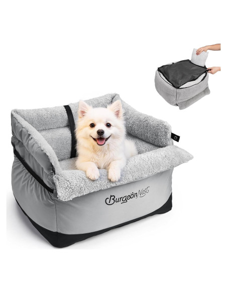 Asiento de Coche para Perros BurgeonNest Gris 47x43x35cm
