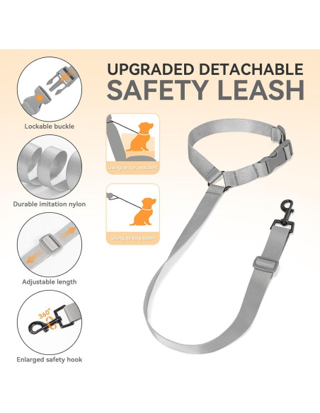 Asiento de Coche Elevador para Perros PETSFIT 49x40x34cm Gris