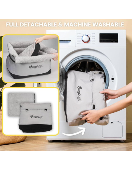 Asiento de Coche para Perros BurgeonNest Gris 47x43x35cm