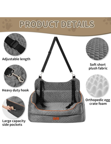 Asiento Elevador para Perros EUHAMS - Espuma Viscoelástica 79x51cm