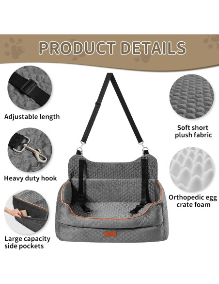 Asiento Elevador para Perros EUHAMS - Espuma Viscoelástica 79x51cm