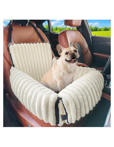 Asiento de Coche para Perros MIXJOY 6-en-1 Beige hasta 11.34 kg