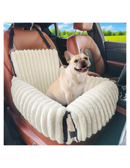 Asiento de Coche para Perros MIXJOY 6-en-1 Beige hasta 11.34 kg