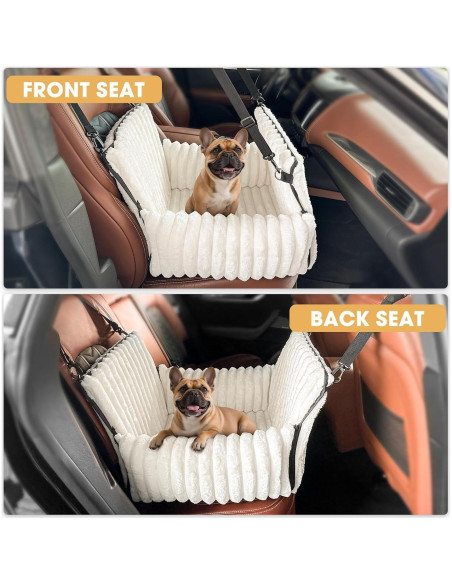 Asiento de Coche para Perros MIXJOY 6-en-1 Beige hasta 11.34 kg