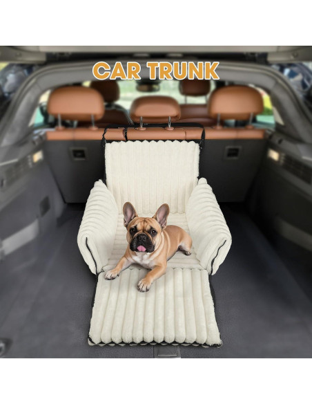 Asiento de Coche para Perros MIXJOY 6-en-1 Beige hasta 11.34 kg