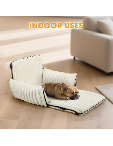 Asiento de Coche para Perros MIXJOY 6-en-1 Beige hasta 11.34 kg