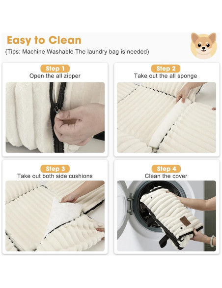 Asiento de Coche para Perros MIXJOY 6-en-1 Beige hasta 11.34 kg