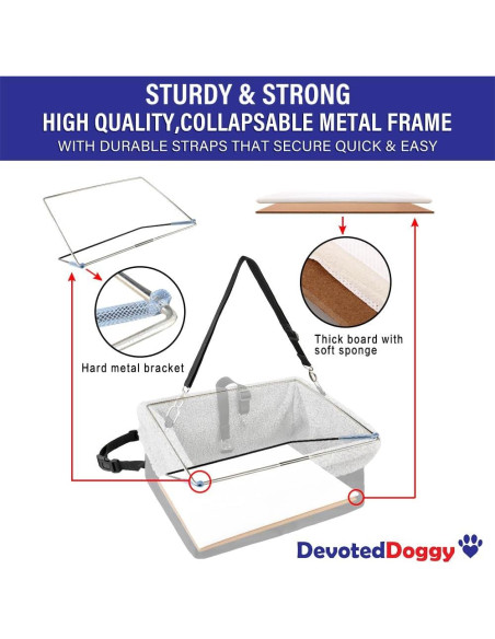 Asiento Elevador para Perros Devoted Doggy 40.6x33x20.3cm