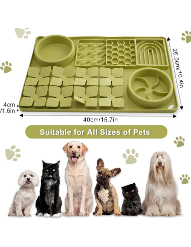 Alfombrilla para Lamer Perros OT-NVWOZR 40x26cm Silicona