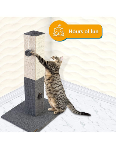 Poste Rascador para Gatos PAWBEE 81 cm con Sisal y Juguete