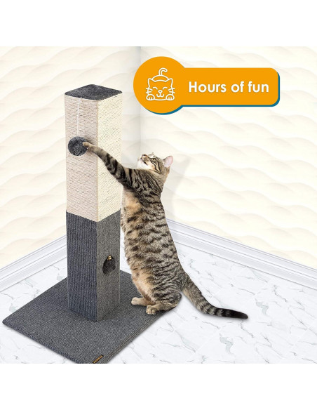 Poste Rascador para Gatos PAWBEE 81 cm con Sisal y Juguete