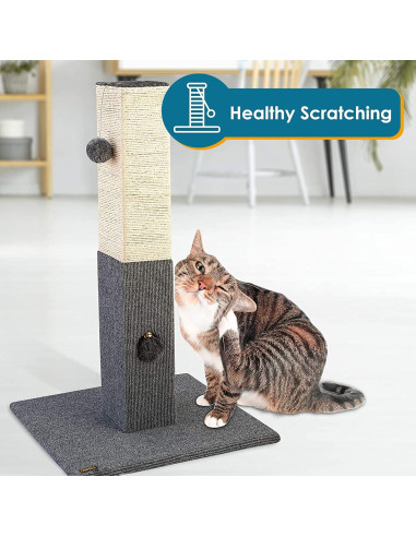 Poste Rascador para Gatos PAWBEE 81 cm con Sisal y Juguete
