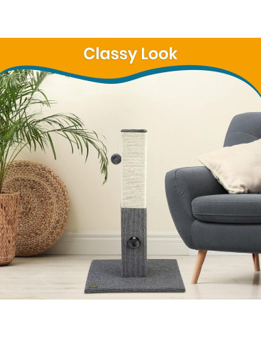 Poste Rascador para Gatos PAWBEE 81 cm con Sisal y Juguete