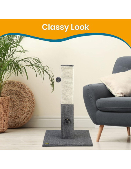 Poste Rascador para Gatos PAWBEE 81 cm con Sisal y Juguete