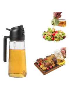 Dispensador y Pulverizador de Aceite 2 en 1 RAYSHINE Vidrio 480ml