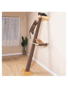 Árbol de Gato de Pared Shengocase 199 cm con Hamaca y Rascador