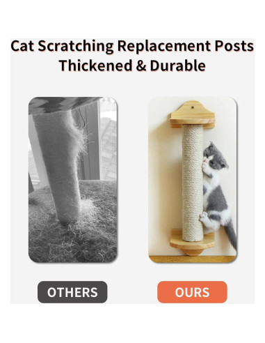 Poste Rascador de Repuesto BNOSDM 40 x 8 cm para Gatos