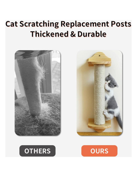 Poste Rascador de Repuesto BNOSDM 40 x 8 cm para Gatos