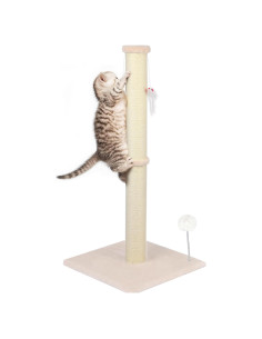Poste Rascador para Gatos 91 cm Beige - Sisal Natural PELUOMOZ