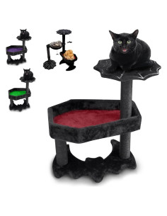 Árbol para Gatos Gótico Littlesy con Cama en Ataúd 53cm