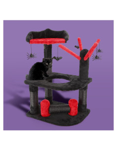 Árbol para Gatos Nobleza Gótico con Cama en Ataúd 62 cm