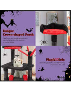 Árbol para Gatos Nobleza Gótico con Cama en Ataúd 62 cm 2