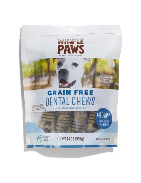 Chews Dentales Whole Paws para Perros Medianos 396g
