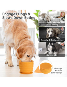 Cuenco de Alimentación Lenta NiHome para Perros - Silicona, 12cm 2