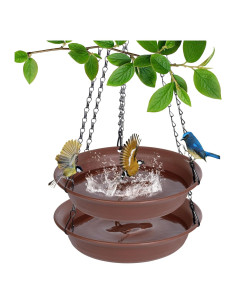 Bañera de Aves Colgante VUWEZ 30.48 cm Chocolate - 2 Paquete