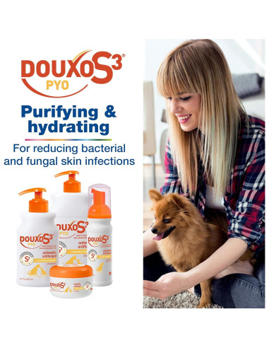 Douxo S3 Pyo Mousse 150ml - Antiséptico e Hidratante para Perros