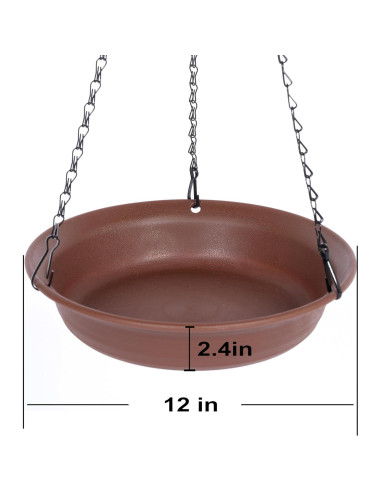 Bañera de Aves Colgante VUWEZ 30.48 cm Chocolate - 2 Paquete