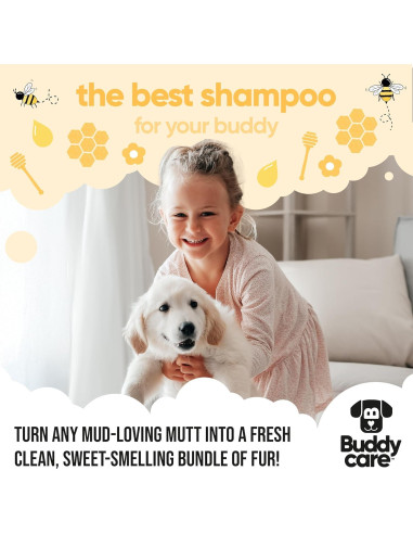Champú para Perros Buddycare 955ml - Alivio Picazón Leche Miel