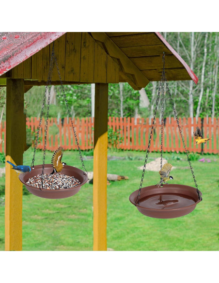 Bañera de Aves Colgante VUWEZ 30.48 cm Chocolate - 2 Paquete