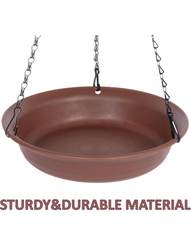 Bañera de Aves Colgante VUWEZ 30.48 cm Chocolate - 2 Paquete