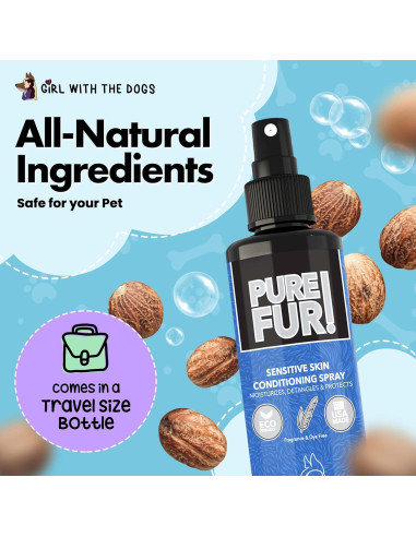 Spray Acondicionador para Perros Pure Fur! 236.6 ml - Girl With The Dogs