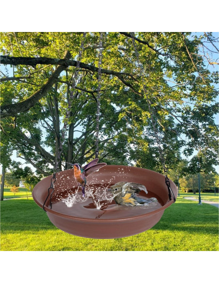 Bañera de Aves Colgante VUWEZ 30.48 cm Chocolate - 2 Paquete