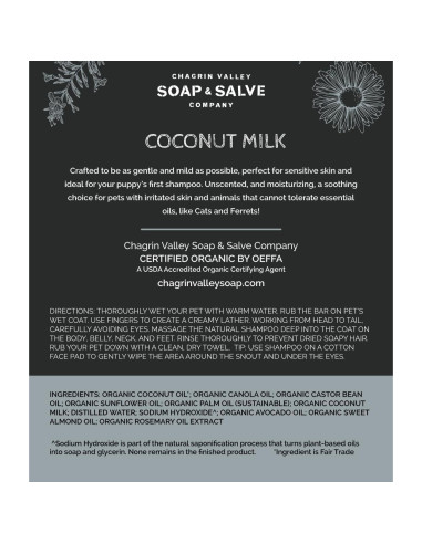 Champú y Acondicionador Orgánico para Perros Chagrin Valley 107g