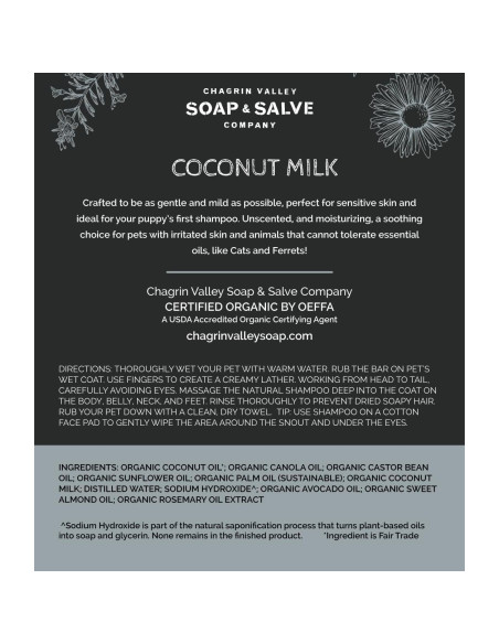 Champú y Acondicionador Orgánico para Perros Chagrin Valley 107g